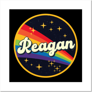 Raegan // Rainbow In Space Vintage Style Posters and Art